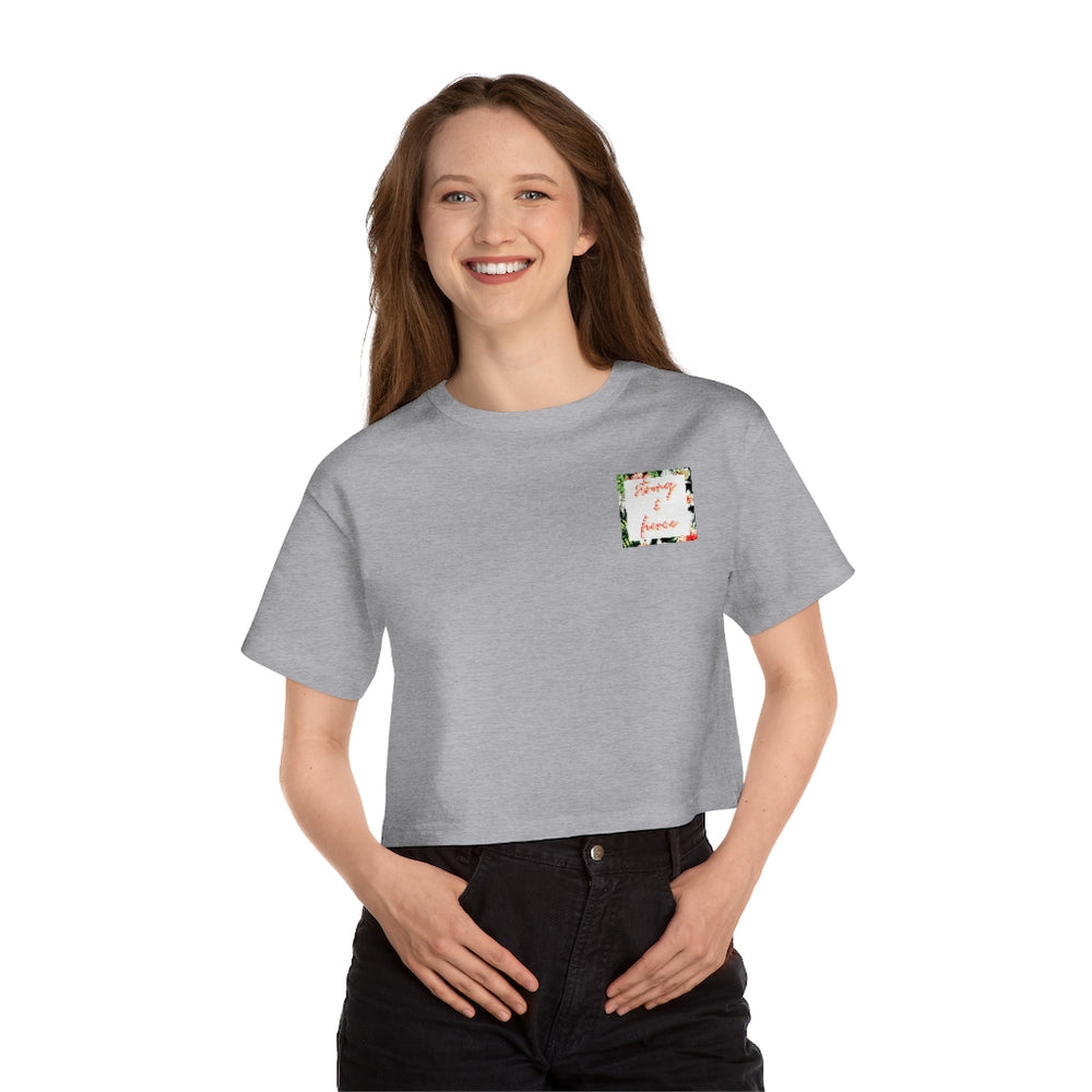 Strong & Fierce Champion Women's Heritage Cropped T-Shirt